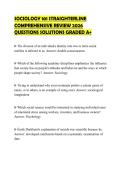 SOCIOLOGY 101 STRAIGHTERLINE COMPREHENSIVE REVIEW 2026 QUESTIONS SOLUTIONS GRADED A&plus;