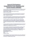 Actual ATI PN Pediatrics Comprehensive Exam Questions And Correct Answers 2026&sol;2027
