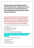Chartered Property Casualty Underwriter &lpar;CPCU&rpar;  Examination Newest 2025 &ndash; 2026 Questions From Past  Papers Actual Exams Complete 100 Questions And  Correct Detailed Answers &lpar;Verified Answers&rpar; &vert;Already  Graded A&plus;&vert;&vert;Brand New&excl;&excl;