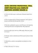 SOCRA CERTIFIED PROFESSIONAL FINAL SCRIPT PRACTICE 2026 COMPLETE QUESTIONS ANSWERS GRADED A&plus;