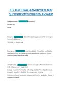 RTE 1418 FINAL EXAM REVIEW 2026  QUESTIONS WITH VERIFIED ANSWERS 