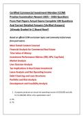 Certified Commercial Investment Member &lpar;CCIM&rpar;  Practice Examination Newest 2025 &ndash; 2026 Questions  From Past Papers Actual Exams Complete 100 Questions  And Correct Detailed Answers &lpar;Verified Answers&rpar;  &vert;Already Graded A&plus;&vert;&vert;Brand New&excl;&excl;
