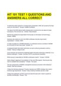 HIT 101 TEST 1 QUESTIONS AND ANSWERS ALL CORRECT
