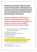 Certified Property Manager &lpar;CPM&rpar; Examination  Practice Test Newest 2025 &ndash; 2026 Questions From  Past Papers Actual Exams Complete 100 Questions  And Correct Detailed Answers &lpar;Verified Answers&rpar;  &vert;Already Graded A&plus;&vert;&vert;Brand New&excl;&excl;