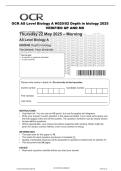 OCR AS Level Biology A H020&sol;02 Depth in biology 2025 VERIFIED QP AND MS