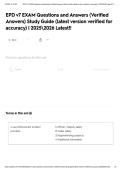 EPD v7 EXAM Questions and Answers &lpar;Verified Answers&rpar; Study Guide &lpar;latest version verified for accuracy&rpar; &vert; 20252026 Latest&excl;&excl;