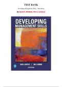  Test Bank for Developing Management Skills 10th Edition by David Whetten&comma; Kim Cameron&comma; Chapter 1-10 &vert; All Chapters 