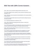BSA Test with 100&percnt; Correct Answers
