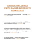 TFM 12 FIRE ALARM TECHNICAL  UPDATED EXAM 2026 QUESTIONS WITH  VERIFIED ANSWERS