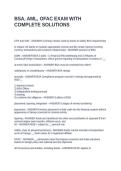 BSA&comma; AML&comma; OFAC EXAM WITH COMPLETE SOLUTIONS