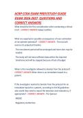 ACRP CCRA EXAM PREP&sol;STUDY GUIDE  EXAM 2026-2027  QUESTIONS AND  CORRECT ANSWERS