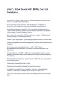 Unit 1 BSA Exam with 100&percnt; Correct Solutions