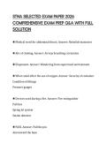 STNA SELECTED EXAM PAPER 2026 COMPREHENSIVE EXAM PREP Q&A WITH FULL SOLUTION