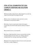 STNA ACTUAL EXAMINATION TEST 2026 COMPLETE QUESTIONS AND SOLUTIONS GRADED A&plus;