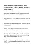 STNA CERTIFICATION EVALUATION EXAM 2026 TEST PAPER QUESTIONS AND ANSWERS 100&percnt; CORRECT