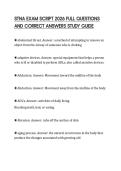 STNA EXAM SCRIPT 2026 FULL QUESTIONS AND CORRECT ANSWERS STUDY GUIDE