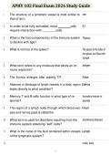 APHY 102 Final Exam 2026 Study Guide