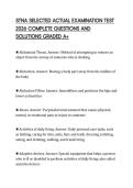 STNA SELECTED ACTUAL EXAMINATION TEST 2026 COMPLETE QUESTIONS AND SOLUTIONS GRADED A&plus;