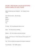 EXAM 1 MED SURG GALEN QUESTIONS WITH COMPLETE SOLUTIONS 