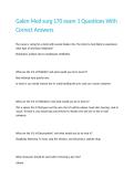 Galen Med surg 170 exam 1 Questions With Correct Answers