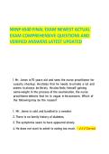 NRNP 6540 FINAL EXAM NEWEST ACTUAL EXAM COMPREHENSIVE QUESTIONS AND VERIFIED ANSWERS LATEST UPDATED 