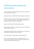 BC-ADM exam prep questions with correct answers