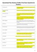 Guaranteed Pass Business Studies Final Exam Questions & Answers&period;