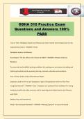 OSHA 510 Practice Exam Questions and Answers 100&percnt; PASS