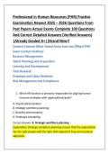Professional in Human Resources &lpar;PHR&rpar; Practice  Examination Newest 2025 &ndash; 2026 Questions From  Past Papers Actual Exams Complete 100 Questions  And Correct Detailed Answers &lpar;Verified Answers&rpar;  &vert;Already Graded A&plus;&vert;&vert;Brand New&excl;&excl;