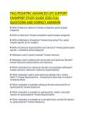 PALS PEDIATRIC ADVANCED LIFE SUPPORT EXAMPREP STUDY GUIDE 2026 FULL QUESTIONS AND CORRECT ANSWERS