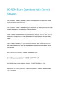 BC-ADM Exam Questions With Correct Answers&period;