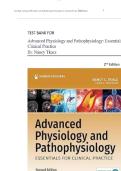 TEST BANK FOR Advanced Physiology and Pathophysiology&colon; Essentials for Clinical Practice 2nd Edition &lpar; Nancy Tkacs &comma;Linda Herrmann 2023&sol;2024&rpar; Complete Guide
