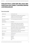 HOSA EMT EXAM LATEST 2026 REAL EXAM 300&plus; QUESTIONS AND CORRECT ANSWERS&lpar;VERIFIED ANSWERS&rpar;&lowbar;AGRADE