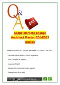 Adobe Marketo Engage Architect Master &lpar;AD0-E563&rpar; &ndash; Advanced Certification Exam Preparation with Scenario-Based Practice Questions