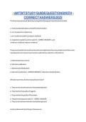 AMT MT Study Guide Questions with Correct Answers 2026 &vert; Medical Technologist Certification Exam Prep &vert; Complete Practice Test
