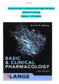 Basic and Clinical Pharmacology &lpar;14th Edition&rpar; &ndash; Bertram G&period; Katzung &ndash; Complete Test Bank for Chapters 1&ndash;66