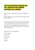 STOTT PILATES EXAM PACKAGE 2026 FULL QUESTIONS AND VERIFIED SOLUTIONS 100&percnt; CORRECT