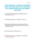 TEXAS PROPERTY & CASUALTY INSURANCE EXAM 2026 BRAND NEW ACTUAL EXAM WITH 100- VERIFIED QUESTIONS AND CORRECT SOLUTIONS 