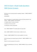 SHS 311 Exam 1 Study Guide Questions With Correct Answers