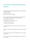 SHS 311 Exam 1 Questions With Complete Solutions&period;
