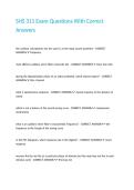 SHS 311 Exam Questions With Correct Answers