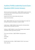 Auxiliary Flotilla Leadership Course Exam Questions With Correct Answers&period;
