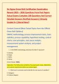 Six Sigma Green Belt Certification Examination Newest 2025 &ndash; 2026 Questions From Past Papers Actual Exams Complete 100 Questions And Correct  Detailed Answers &lpar;Verified Answers&rpar; &vert;Already  Graded A&plus;&vert;&vert;Brand New&excl;&excl;