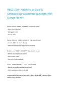 HEAS 1000 - Peripheral Vascular & Cardiovascular Assessment Questions With Correct Answers&period;