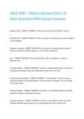 HEAS 1000 - Midterm Review &lpar;Unit 1-5&rpar; Exam Questions With Correct Answers 