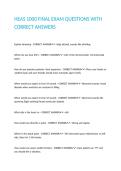 HEAS 1000 FINAL EXAM QUESTIONS WITH CORRECT ANSWERS