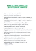KERN ACADEMY FINAL EXAM QUESTIONS AND ANSWERS