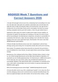 NSG6020 Week 7 Questions and Correct Answers 2026