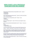 KERN COUNTY LOCAL PROTOCOLS EXAM QUESTIONS AND ANSWERS