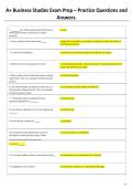 A&plus; Business Studies Exam Prep &ndash; Practice Questions and Answers&period;